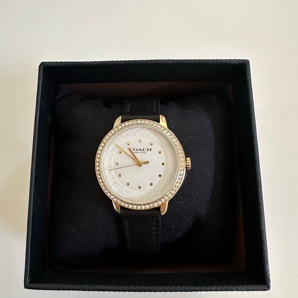 Coach Women's Gold and Black Watch - Picture 1 of 6